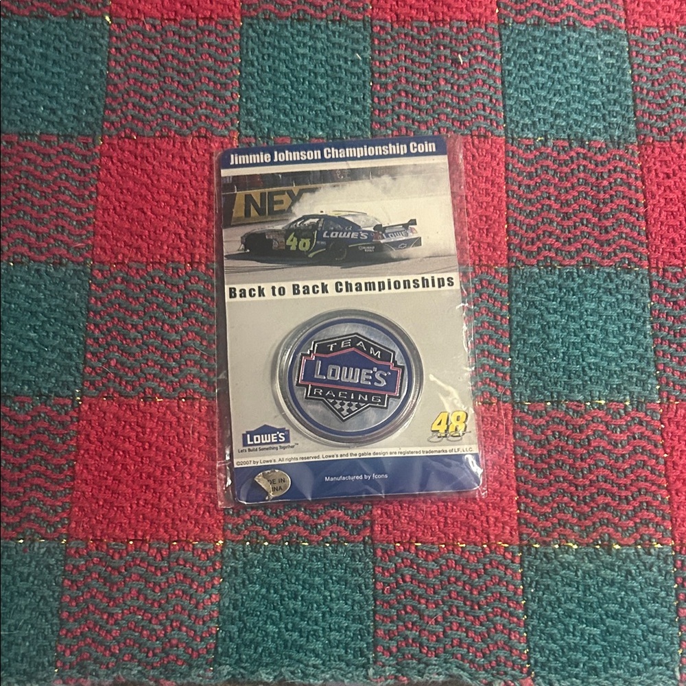 Jimmy Johnson 2006-2007 Lowe's Racing Championship Coin -